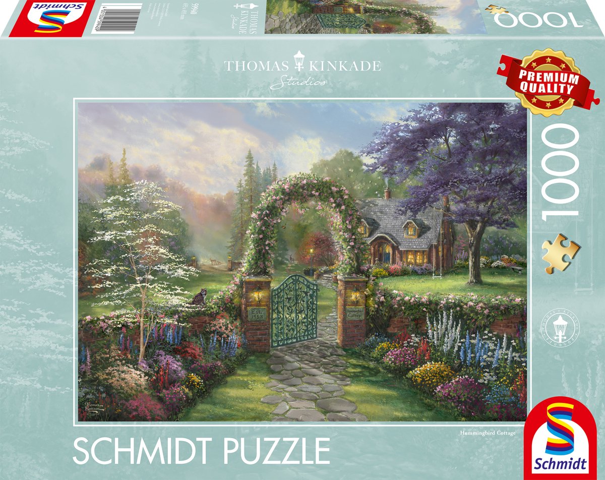 Puzzle Schmidt Thomas Kinkade Casa dei colibrì 1000 opere d'arte.