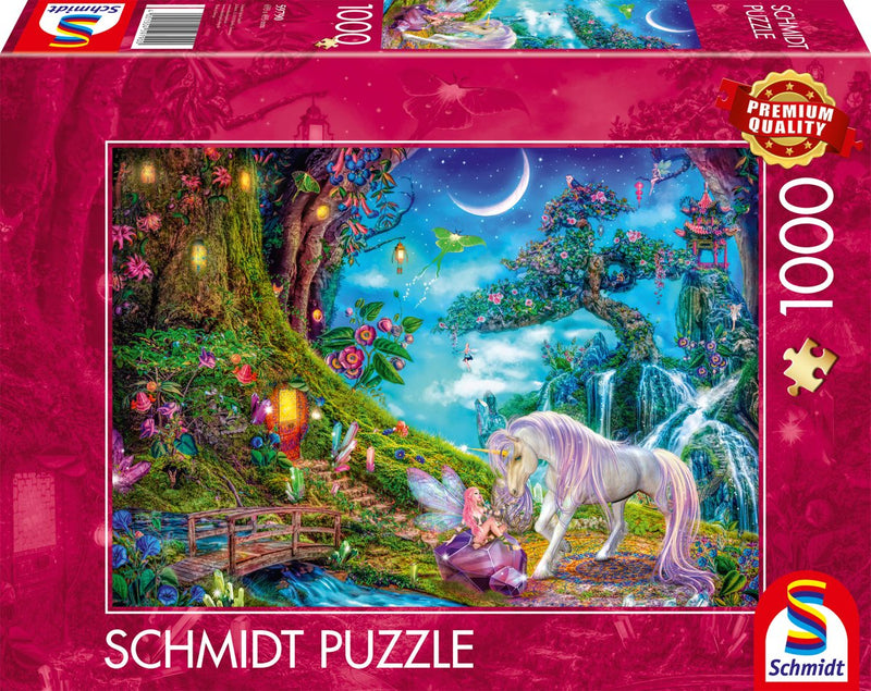 Schmidt - rompecabezas - donde el unicornio y el elfo se dan las buenas noches - 1000 piezas - adultos - a partir de 12 años
