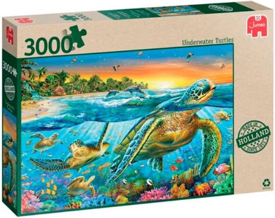 Jumbo premium collection puzzle underwater turtles - jigsaw puzzle - 3000 pieces - turtles - underwater