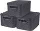 Scatole portaoggetti Curver con coperchio stile s - 6 litri - 3 pezzi - antracite