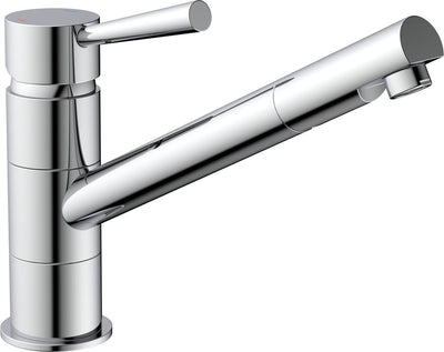 Rubinetto da cucina Schütte Cornwall design - miscelatore - bocca bassa girevole - mousseur girevole - cromato
