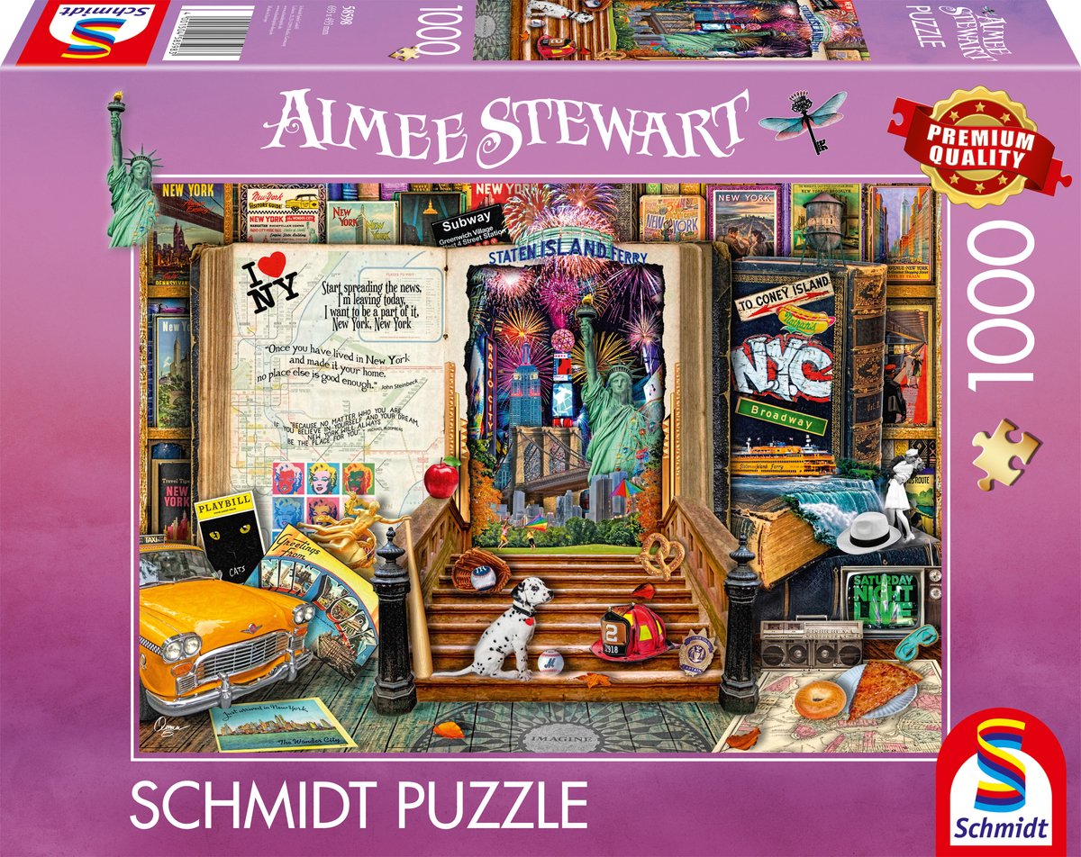 Schmidt - puzzle - souvenir, ricordi di New York - Aimee Stewart - 1000 pezzi - adulti - dai 12 anni
