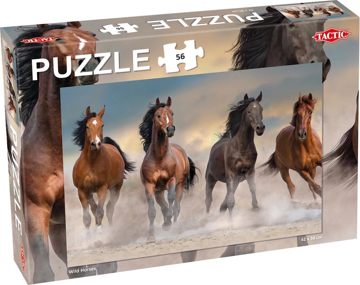Puzzle táctico caballos salvajes - 56 piezas