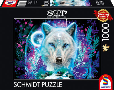 Schmidt - puzzle - lupo artico neon - luccio sheena - 1000 pezzi - adulti - da 12 anni