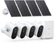 Aosu solarcam system max - 4 cámaras de seguridad - resolución 2k - energía solar - inalámbrico - 32GB