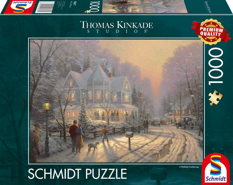 Schmidt - puzzle - Natale festivo - Thomas Kinkade - 1000 pezzi - adulti - da 12 anni