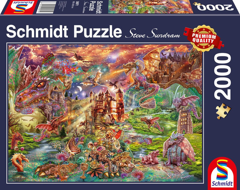 Schmidt - puzzle - il tesoro dei draghi - 2000 pezzi - adulti - da 14 anni