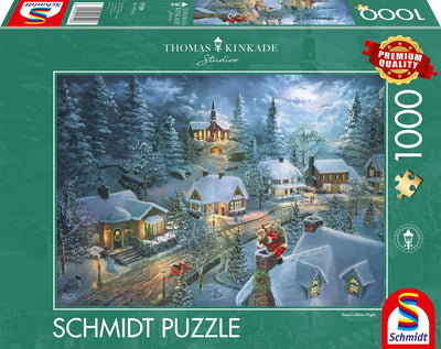 Puzzle Schmidt - Thomas Kinkade Studios - La notte silenziosa di Babbo Natale - 1000 pezzi