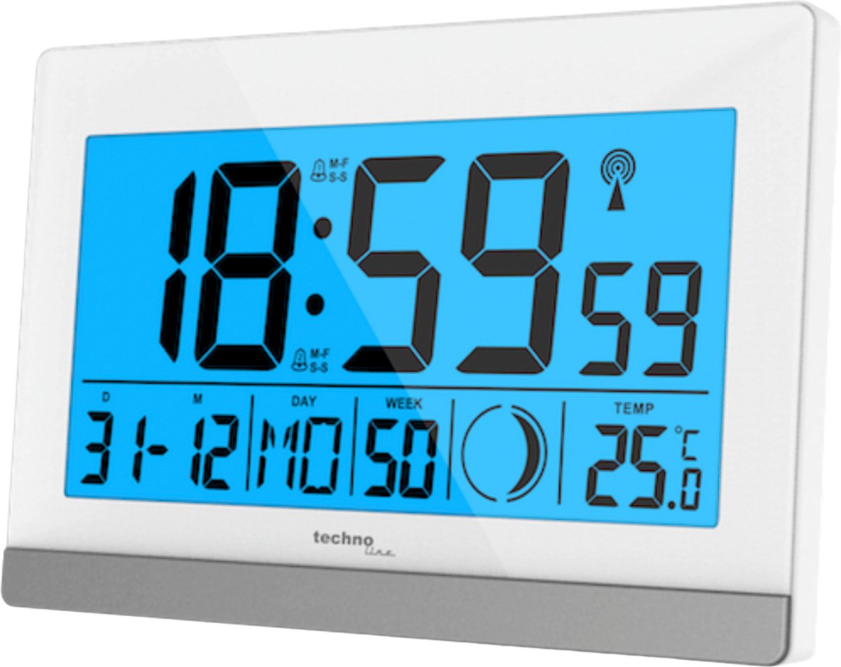 Technoline radio-controlled alarm clock - date - temperature weather conditions - alarm clock function - ws 8056