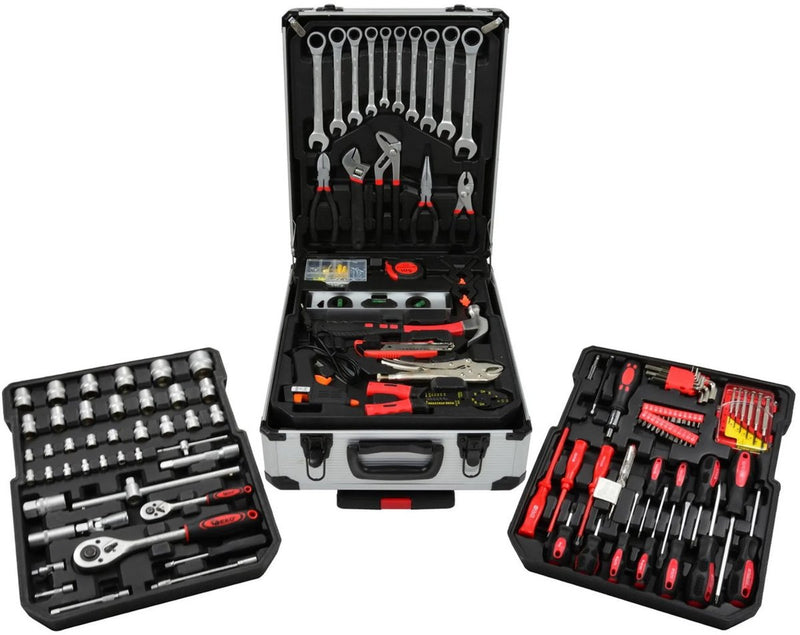 Set attrezzi Geko - 187 pezzi - cromo vanadio - pratica valigetta - incluso cricchetto e chiavi