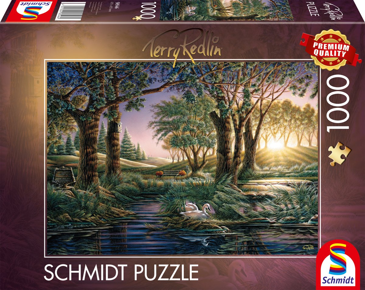 Schmidt - Puzzle - Magia mattutina allo stagno - Terry Redlin - 1000 pezzi - Adulti - dai 12 anni