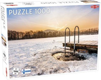 Tattica di nuoto invernale – Puzzle – 1000 pezzi – Tradizione scandinava al freddo – Design elegante e rilassante – Alta qualità scandinava