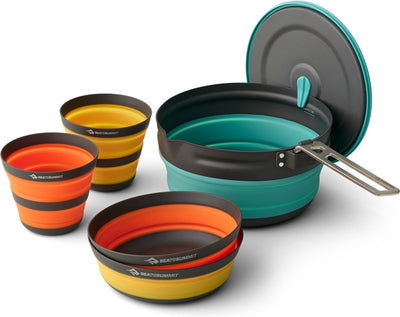 Sea to summit - frontier - ultraligero - juego de cocina plegable de una olla - 2,2 l - 5 piezas