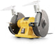 Amoladora de banco Powerplus powx1290 150w diámetro 150mm con 2 accesorios.