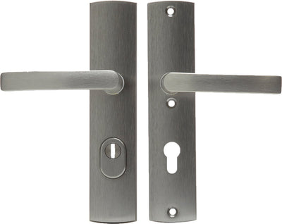 Axa security fitting (curve plus) polished stainless steel: handle-handle (block model) pc72 with core pull protection skg***