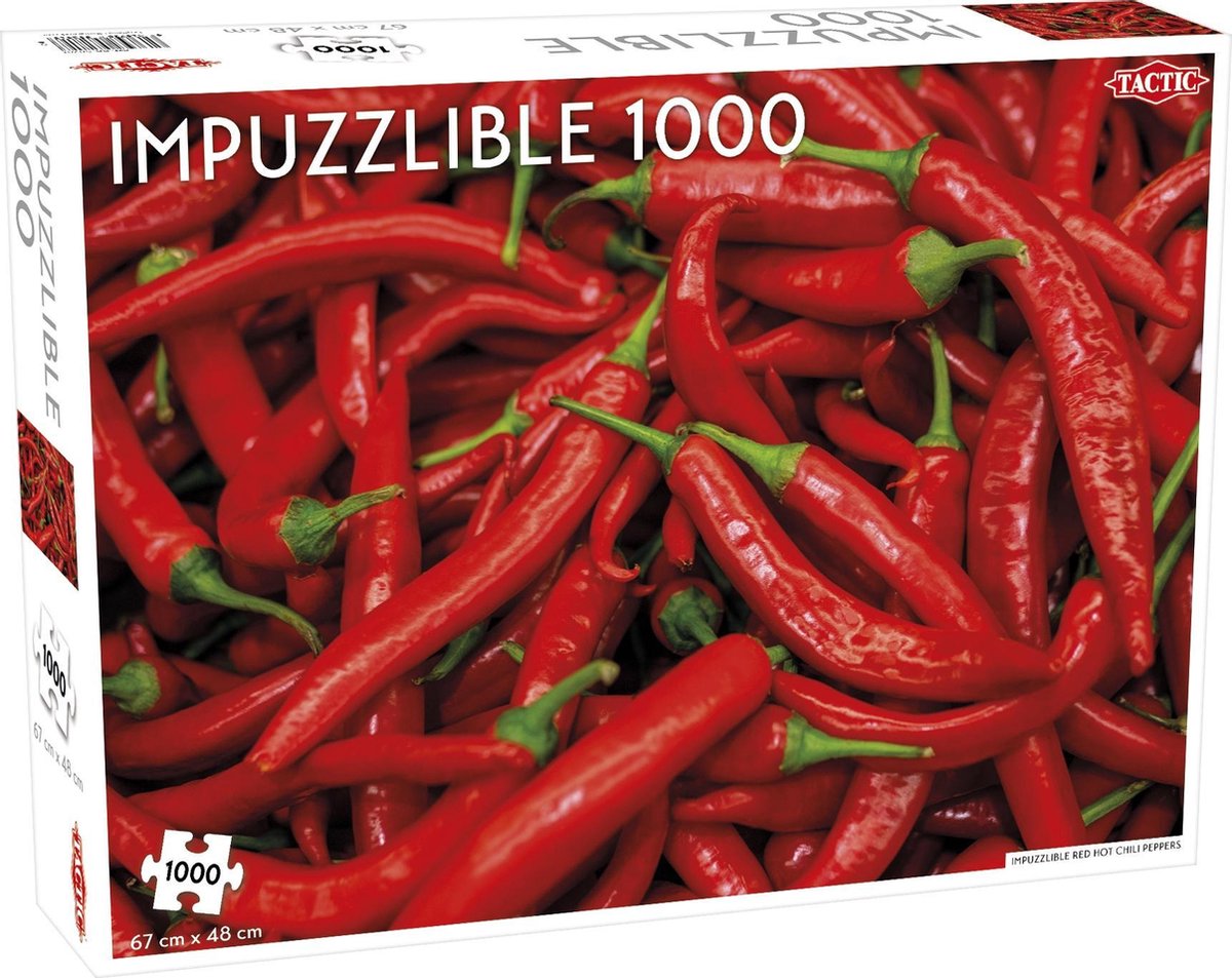 Tattica impossibile: peperoncini rossi piccanti – puzzle – 1000 pezzi – sfida con modelli estremi – design elegante e rilassante – alta qualità scandinava