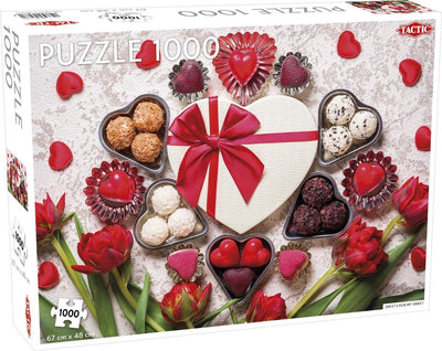 Dolci tattici per la mia dolcezza - puzzle - 1000 pezzi - illustrazione di caramelle colorate - design elegante e rilassante - alta qualità scandinava