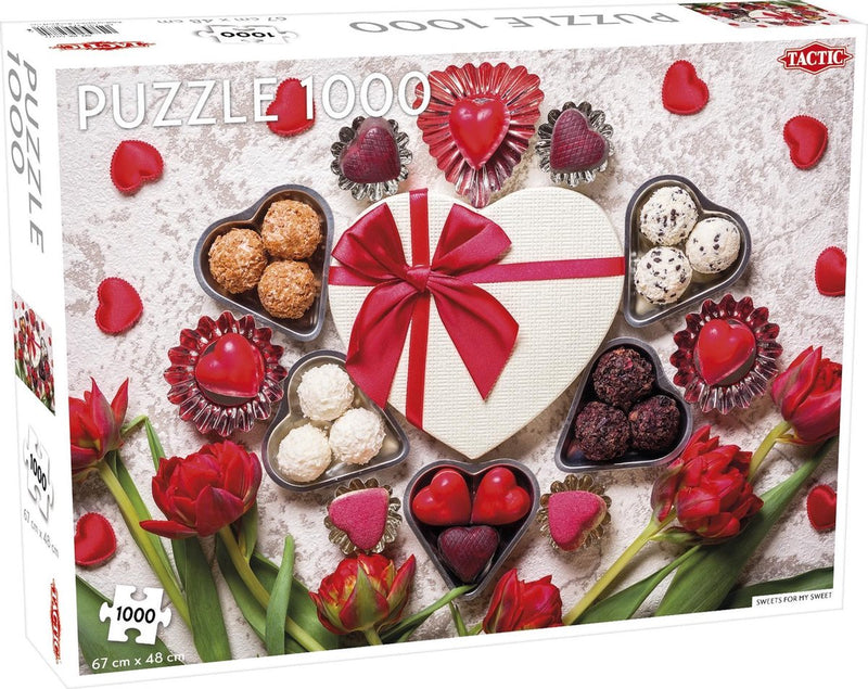 Dolci tattici per la mia dolcezza - puzzle - 1000 pezzi - illustrazione di caramelle colorate - design elegante e rilassante - alta qualità scandinava