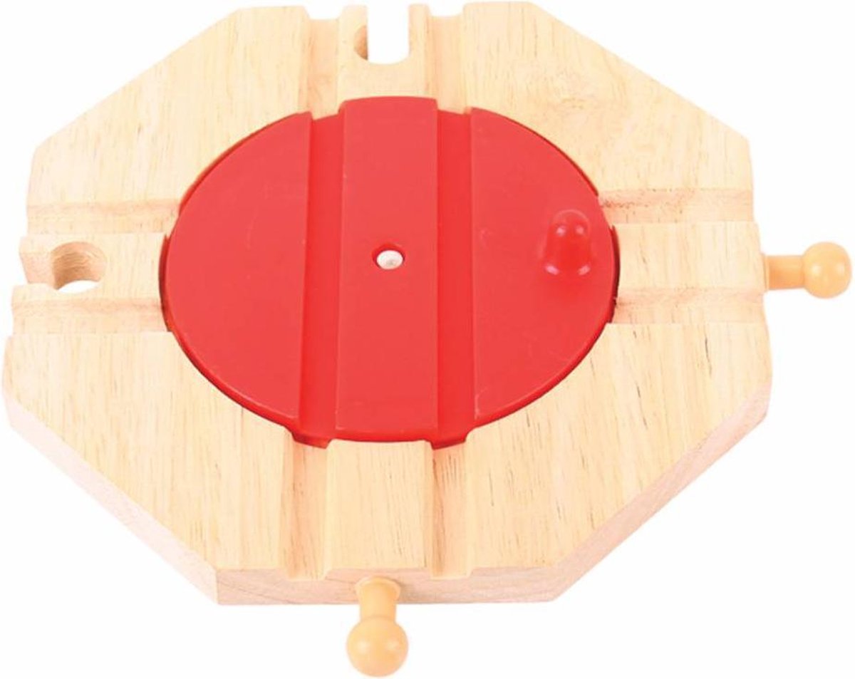 Bigjigs rieles de madera 4 dirección giratoria