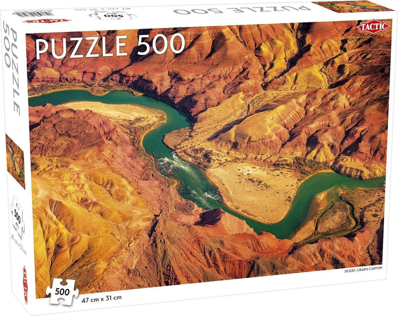 Tactic Desert Grand Canyon – Puzzle – 500 pezzi – Impressionante paesaggio desertico – Design elegante e rilassante – Alta qualità scandinava