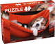 Cucciolo tattico che dorme – puzzle – 56 pezzi – dolce ritratto di animale per giovani puzzle – design elegante e rilassante – alta qualità scandinava