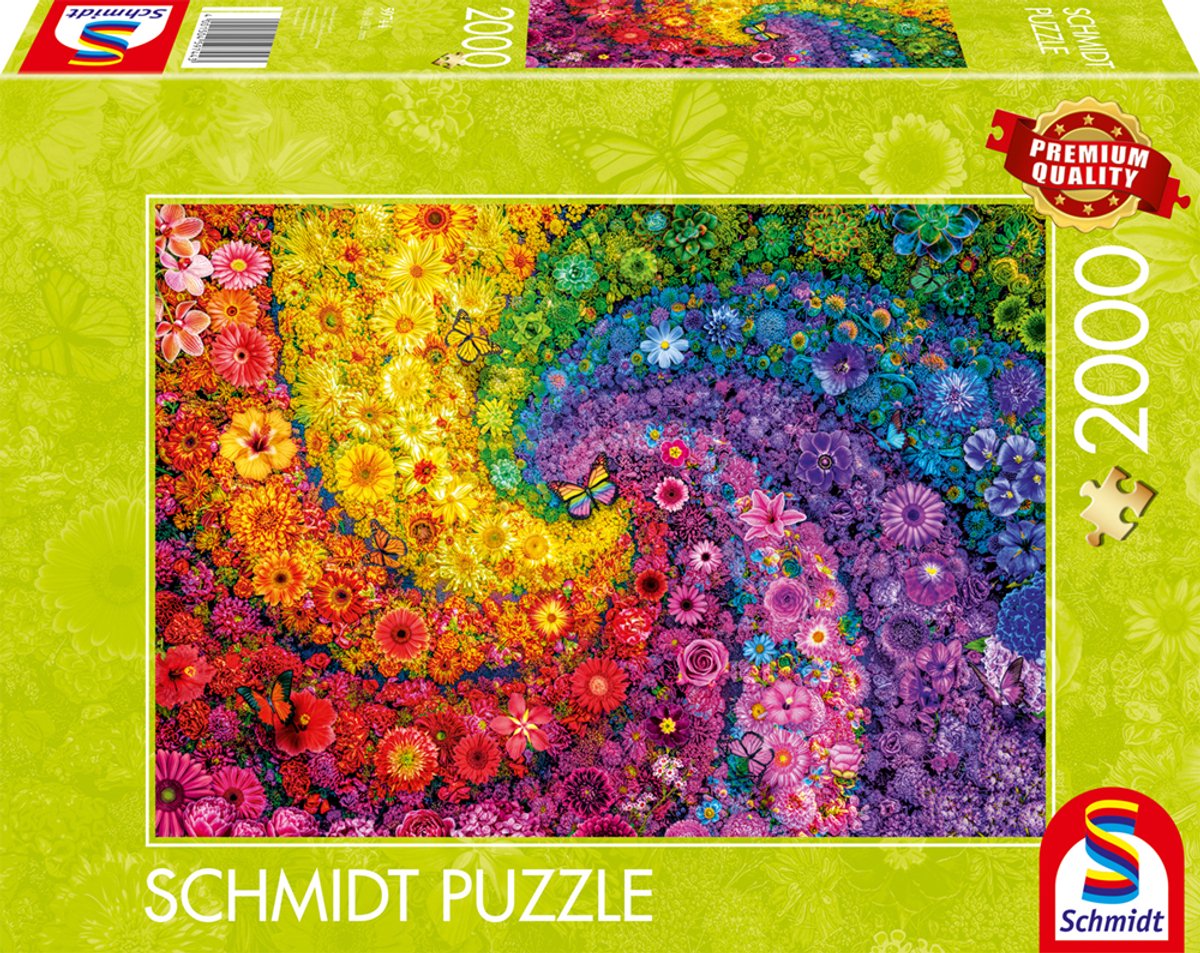 Schmidt - puzzle - spirale floreale colorata - 2000 pezzi - adulti - dai 14 anni
