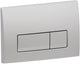 Placa de control Geberit delta50 - 2 botones empotrados - botones rectangulares - cromo mate