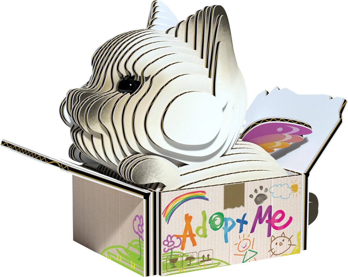 Eugy 3d puzzel - katten - mocha - katten - duurzaam - verzamel ze allemaal - 6 jaar