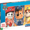 Clementoni legpuzzel super color paw patrol close up, 104st.