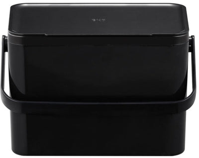 Eko - carrito decorativo para residuos de alimentos 4 litros - plástico - negro - bote de basura