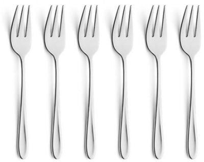 Amefa monaco - set forchette dolce 6 pezzi - per 6 persone - color argento - acciaio inox - lavabile in lavastoviglie - 18 10 - 6 persone