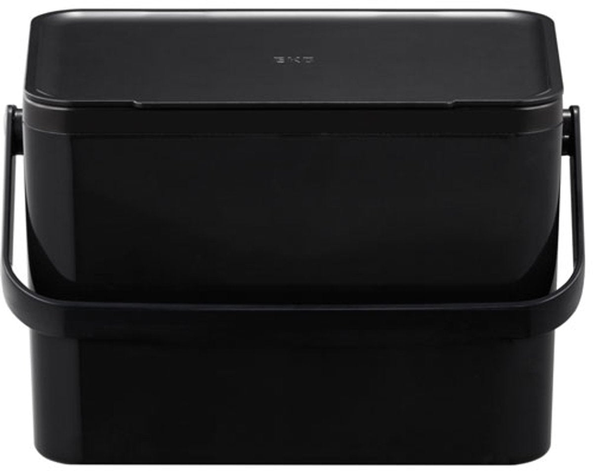 Eko - deco food waste caddy 4 liter - plastic - zwart - prullenbak