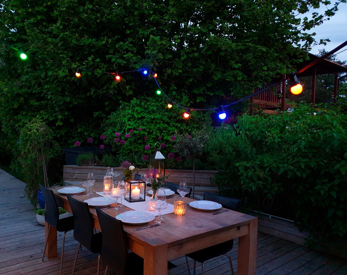 Calex lichtsnoer 10m - lichtslinger voor buiten - tuinverlichting - terrasverlichting gekleurd licht