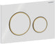 Panel de control Geberit sigma20 - empotrado de 2 botones - botones redondos - oro blanco blanco