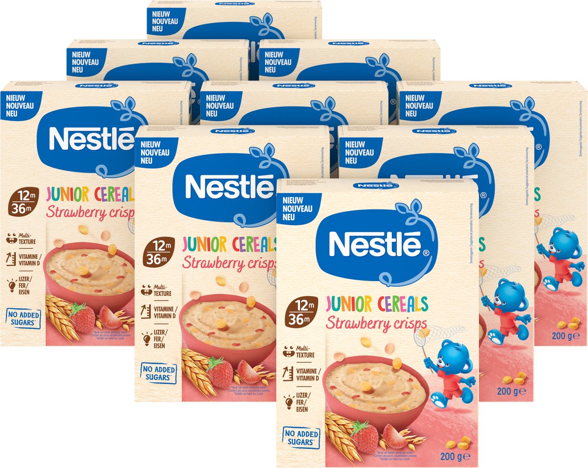 Nestlé junior cereali patatine fragole 12+ 9x200g