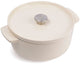 Sartén Kitchenaid 26 cm - hierro fundido esmaltado - blanco almendra - redonda