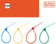 Black+decker kabelbinders 100st - kunststof - blauw, rood, geel en groen
