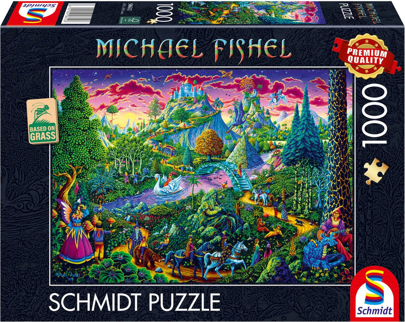 Schmidt - rompecabezas - mundo fantástico de cuento de hadas - michael fischel - 1000 piezas - adultos - a partir de 12 años