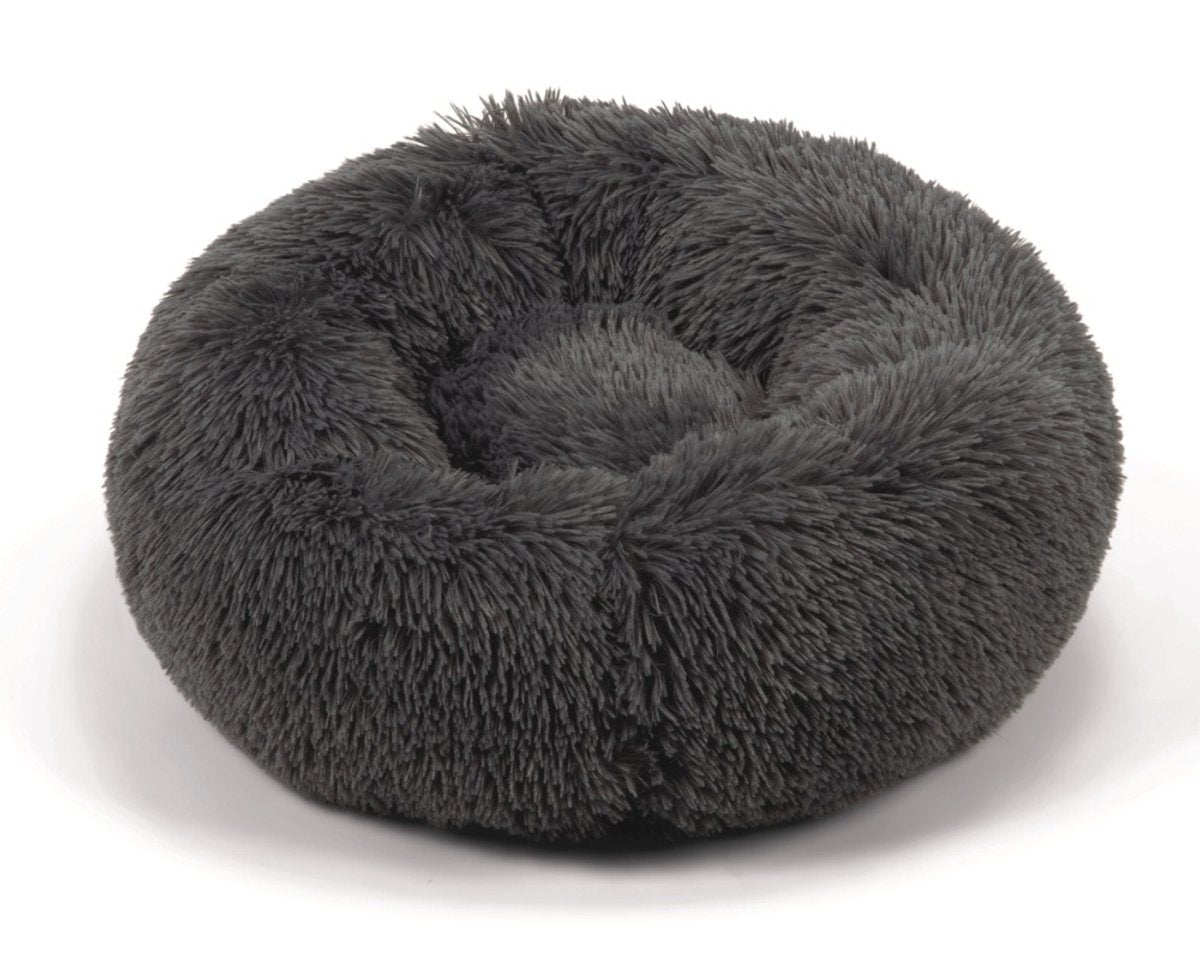 Beeztees yali - cama para perros - felpa - esponjosa - gris - diam. 60cm
