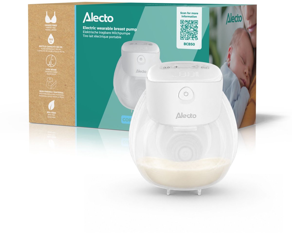 Alecto bcb50 borstkolf – elektrisch en draagbaar - wit