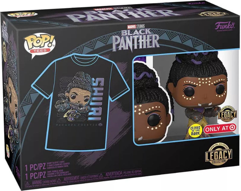 Caja de camiseta Funko Pop!: colección Legacy de Marvel Black Panther - Shuri #876 (m)