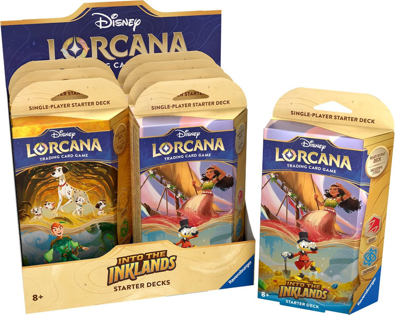 Disney Lorcana TCG: Into the Inklands - Display del mazzo iniziale (8 mazzi)