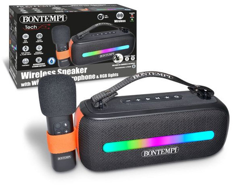 Bontempi spa bontempi - altoparlante wireless - con microfono e illuminazione RGB.
