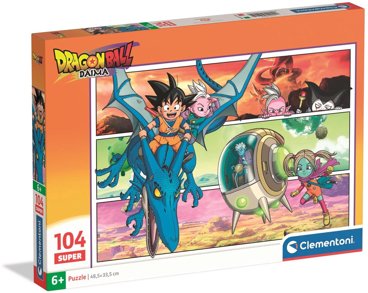 Clementoni - rompecabezas - dragon ball daima - 104 piezas - super - a partir de 6 años