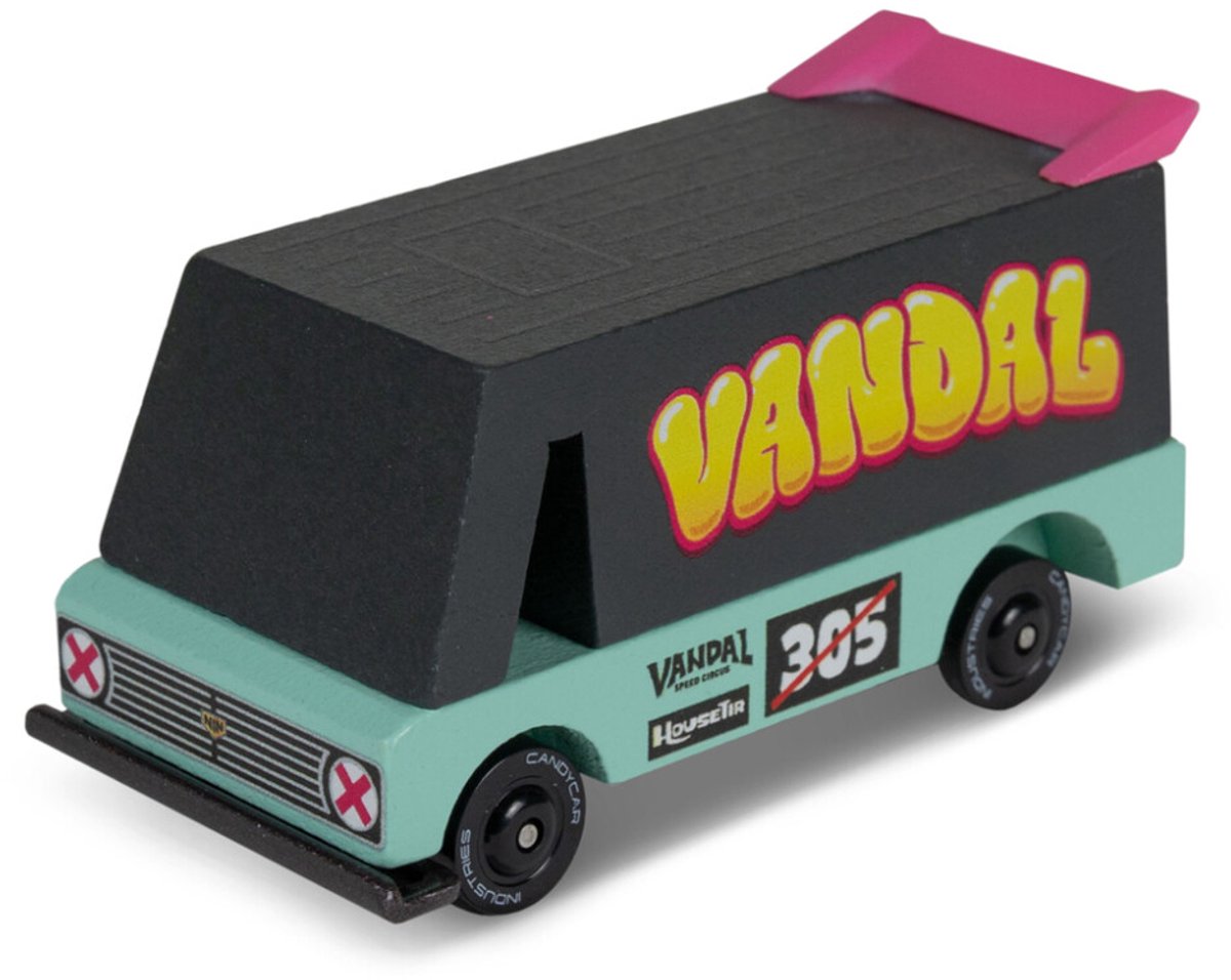 Candylab juguetes candylab - candycar toons - vándalo de seafoam - vehículo de madera - 3+