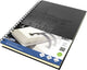 Libro fittizio Kangaro - a4 - nero con design - con spirale - 160 pagine bianche - 140 grammi - copertina rigida - taccuino - k-5576