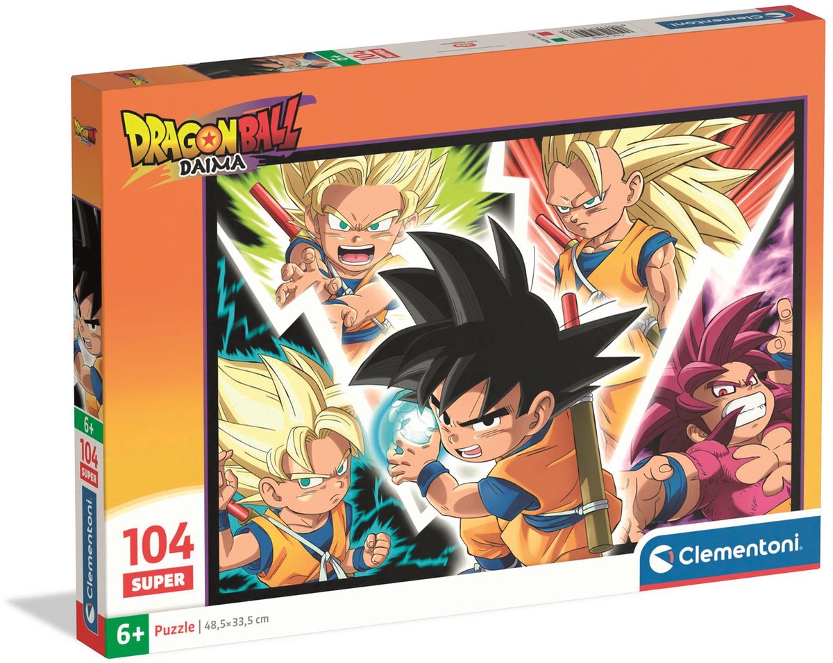 Clementoni - puzzle - dragon ball daima - 104 pezzi - super - da 6 anni