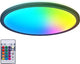 Briloner b.k.light - plafoniera led rgb - nera - dimmerabile - con luce indiretta - luce colorata - con telecomando - ø42cm