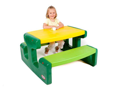 Tavolo da gioco grande Little Tikes - tavolo da picnic verde