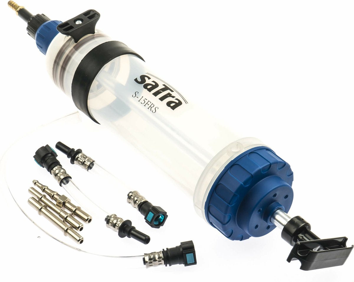 Pompa sifone carburante Asta satra - pompa liquido 1,5 litri - pompa spray - siringa liquido - satra